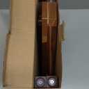 Shower Foot Rest 14in, Acacia Wood Shower Stool for Shaving Legs, Waterproof Corner Shower Stool with Storage Shelf for Inside Small Shower Spaces, Wood Color