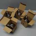 Lxcom Lighting G95 G30 Decorative Light Bulb 4W 120V Globe LED Bulbs Warm White 2200K Smoke Grey Glass Edison Filament Bulbs E26/E27 Base for Home Bar Resturant, 4 Pack