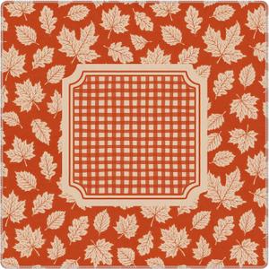 Orange Boho Fall Maple Leaf Mahjong Mat 31.5" x 31.5"