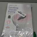 Jool Baby Folding Travel Potty Training Seat for Toddlers, Fits Round & Oval Toilets, Non-Slip Suction Cups, Includes Free Travel Bag (Pink)
