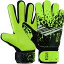 Soccer Goalkeeper Gloves for Kids Boys Children Youth Football Goalie Gloves with Strong Grips (Size 5 suitable for 9 to 12 years old, Fluorescent Yellow)