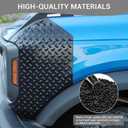 for Bronco Body Armor Outer Cowl Front Corner Guards Protector for Ford Bronco 2021 2022 2023 2/4 Doors, Anti-Scratch Truck Edge Guards Cover Exterior Accessories 2pcs Black (Not for Sport)