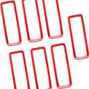 UOIENRT Hood Vents Cover Trim Red Replacement for Jeep Wrangler JL JLU Gladiator JT 2018-2024 Hood Vent Covers Cowl Panel Vent Cover Trim Exterior Accessories (7 Pcs)