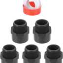 uxcell 5 Pcs 1-1/4" PVC Male Adapter Pipe Fitting Fit for SCH40 Slip Coupling Male to Male Threaded Pipe Coupling Connector with Sealing Tape, Socket x NPT Male, Dark Grey