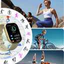 Smart Watch for Men Women (Answer/Make Call), 2.0"Smartwatch Fitness Tracker with 100+ Sport Modes, Heart Rate/Sleep Monitor, Pedometer, SpO2, IP67 Waterproof, Activity Tracker for Android iOS Phones (Gold)