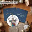 10 x Highland Cow Ornament 2025 - Animal Lovers Gifts for Women Man, Ceramic Animal Ornaments for Christmas Tree Decorations, Unique Highland Cow Gifts, for Friends Neighbor