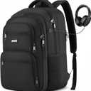 Paude Laptop Backpack,School Backpack Large Bookbag with USB for High School College Students Office Business,Waterproof (15.6inch, Black)