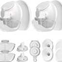 2 Pack Full Breast Pump Kits Compatible with Momcozy Upgraded Mobile Flow M9, Upgraded M9 Full Set Parts Including 24mm FlnageX2, Gray ValveX2, Gray DiaphragmX2, Container with LipX2, 2 Overall-24mm