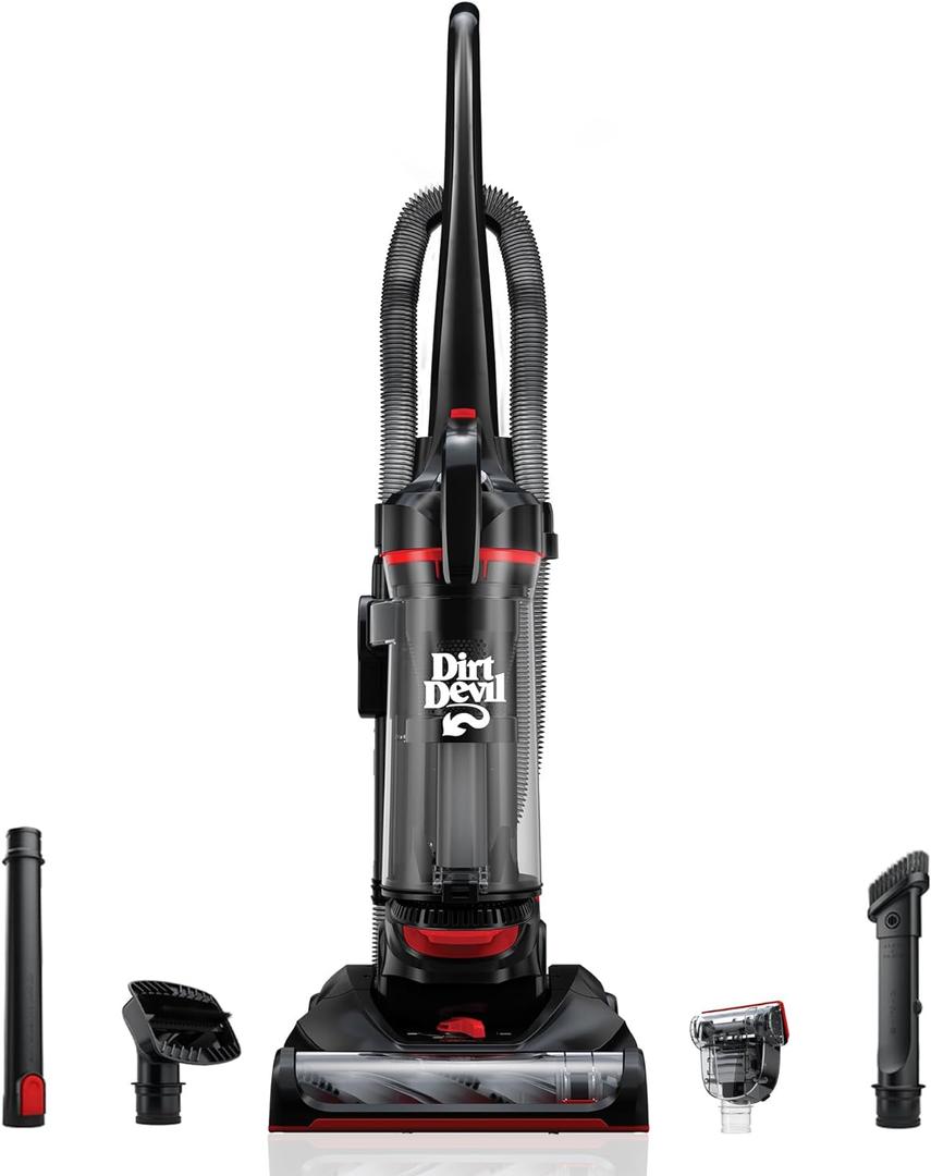 Dirt Devil Multi-Surface Total Pet+ Upright Bagless Vacuum Cleaner for Carpet and Hard Floor, with Pet Tool Kit, Powerful, Lightweight, Corded Vacuum Cleaners for Home Use