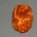 13" Synthetic Orange Hair Short Straight Bob wig with Bangs with One Hair Bun Wig Heat Resistance Fiber Wig for Daily Use, Cosply, Parties and Halloween