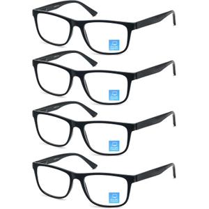 Blue Light Blocking Reading Glasses Men Large Wide Oversized Square Computer Readers Glasses for Big Head/Large Face, 1.75x