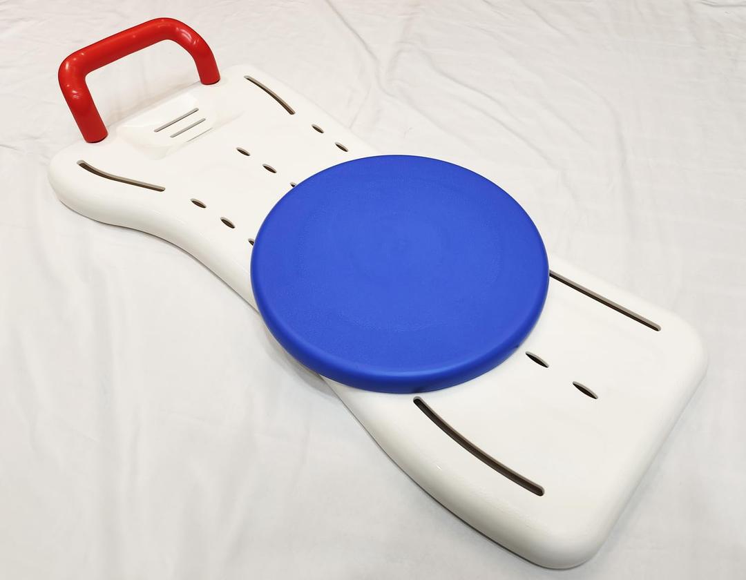 Bathtub seat Panel, Bathtub Shower Board for Sitting,Portable Shower Bench, Shower Bath Seat, Fits tub Having Width in the Range of 19"-29".360 Degree Rotating seat Board, 250lbs Load Bearing,(1Ea,White)