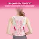 Posture Corrector for Women and Men, Back Straightener Posture Brace for Pain Relief, Back Belt Support with Adjustable Shoulder Straps and Height for Scoliosis Hunchback (Pink, XL)