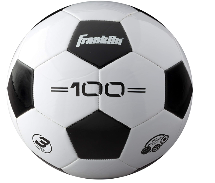 Franklin Sports Soccer Balls - Youth & Adult - Sizes 3 - Single & Bulk Packs - white
