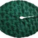 WHZHDMA Comfortable Textured Pattern Christmas Tree Skirt Holiday Atmosphere Supplies Memorable Christmas Tree Dress Decorations
