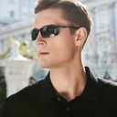 Men's Polarized SunglassesUltra Light Rectangular Metal Frame with Spring Hinge for Driving & Golf