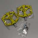 MTB Pedals Large Mountain Bike Pedals, Lightweight Nylon Fiber Composite Bicycle Platform Pedals, Grippy Pedals w 18 Pins, Cr-Mo Spindle fit w 2 Bearings, Clipless Pedals for BMX MTB Bike 9/16"