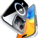 TORRAS Shockproof for iPhone 15 Pro Max Case Clear [Military-Grade Drop][Compatible with MagSafe][Yellowing Resistant] Hard PC Back, White Bumper Phone Case iPhone 15 Pro Max, Clear