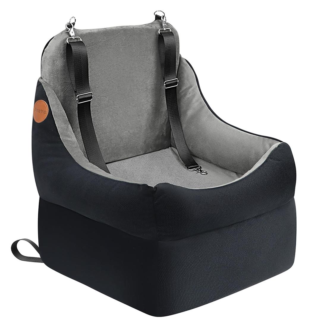 Amztrip Dog Car Seat, 6.69" Memory Foam Pet Booster Seats for Small/Medium Dogs Up to 35 lbs, Seamless Anti-Pinch Leg Design,Senior & Puppy Pet Travel Bed for Car/SUV/Truck (Front & Back Seat)