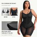 FeelinGirl Fajas Colombianas Moldeadoras Shapewear Tummy Control Postpartum Butt Lifting Body Shaper with Zipper Crotch (Black, M)