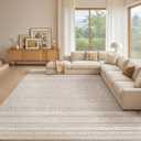 Tortania Area Rug Living Room Rugs - 10x14 Washable Large Soft Neutral Boho Moroccan Bohemian Farmhouse Rug Indoor Floor Carpet for Bedroom Under Dining Table Home Office Decor - Taupe
