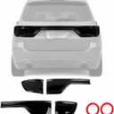 Smoked Black Rear Tail Light Covers for Dodge Durango 2014-2024, 4pcs