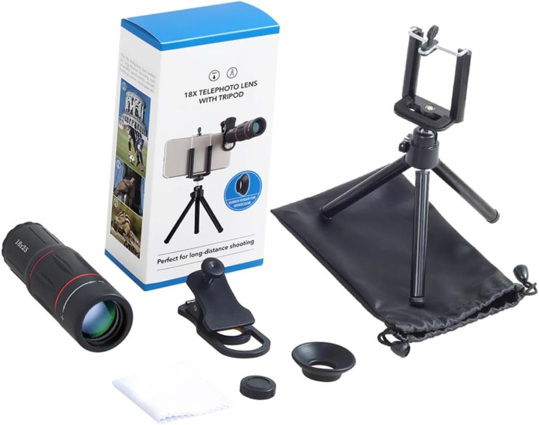 Telephoto Lens for Smartphone Monocular Cell Phone Lens with Tripod and Patch for Enhanced Photography Compatible with Smartphone Models