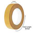 2 Rolls Double Sided Rug Tape to Fasten Area Rug 1 Inch x 66 Feet, Non Slip Rug Gripper Fabric Tape for Outdoor Carpet, Making DIY Crafts, Paste Photo