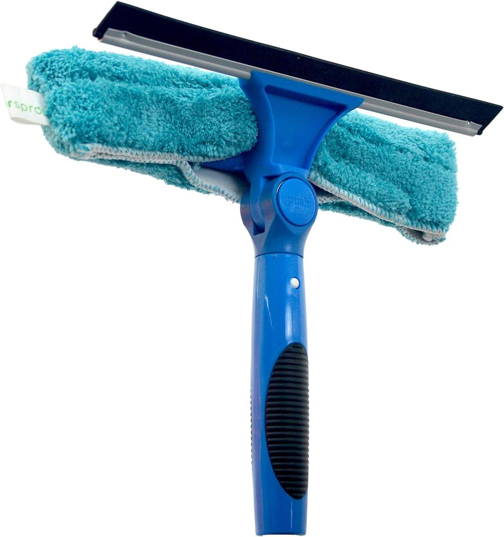 EVERSPROUT Swivel Squeegee & Microfiber Glass Window Scrubber, Light-Weight Window Cleaning Kit Without Extension Pole (Attachment Only - No Pole)
