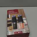 CIRCLE JOY Gravity Electric Salt and Pepper Grinder Set Automatic Salt and Pepper Grinder Set with LED Light, Battery Operated, Adjustable Coarseness, Large Capacity, for Home Kitchen BBQ, Black