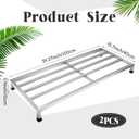 MorningRo 2 Pack Dunnage Rack 39.37" Long X 15.75" Wide, 3.9" Height Stainless Steel Dunnage Rack 1800 lbs Capacity Storage Commercial Food Service Storage in Restaurant Kitchens Shop