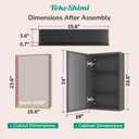 TokeShimi 16 x 24 Mirrored Medicine Cabinet Recessed or Surface Mount, Aluminum Tempered Black Bathroom Medicine Cabinet with Mirror with Adjustable Storage Metal for Modern Farmhouse