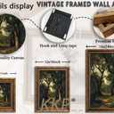 Vintage Forest Path Landscape Framed Wall Art Dark Academia Woodland Prints, 24"L x 16"W