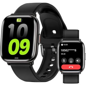 2025 Lightweight Smart Watch for Women, 1.75" AMOLED AI Smartwatch with Da GPT, Fitness Tracker with Heart Rate SpO2 Blood Pressure Sleep Monitor, 120+ Sports Modes, IP68 Waterproof for Android iOS (Black)