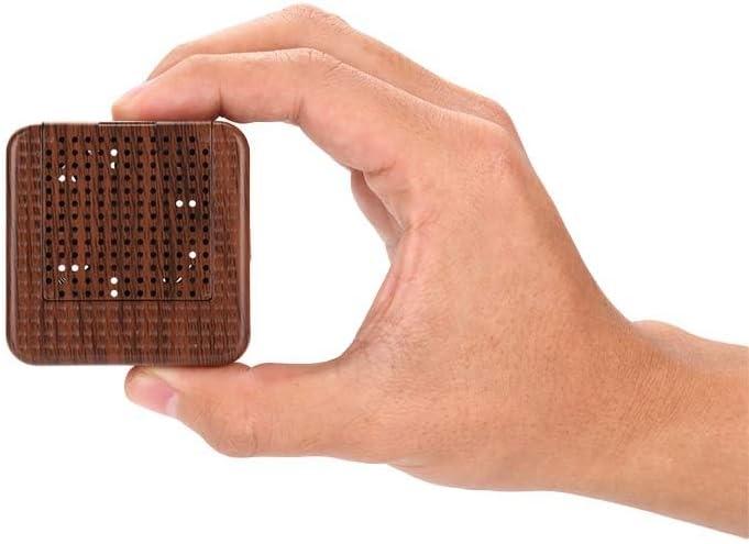 Weljoy Wood Grain Portable Diffuser for Essential Oils Car or Travel, Mini Size, Quiet, Waterless, Re-Chargeable Battery or USB (Dark Brown)