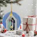 2 x Nativity Scene Christmas Ornament, Jesus Birth Christmas Ornament, Holy Family Decoration, Religious Holiday Decor | Gifts for Christian, Gifts for Religious Women - Style D
