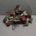 20pcs Artificial Roses Garden Style Silk Fake Rose Flowers Loose Natural Floral Bouquet Decorations for Valentine Wedding Anniversary Arrangement (Burgundy)