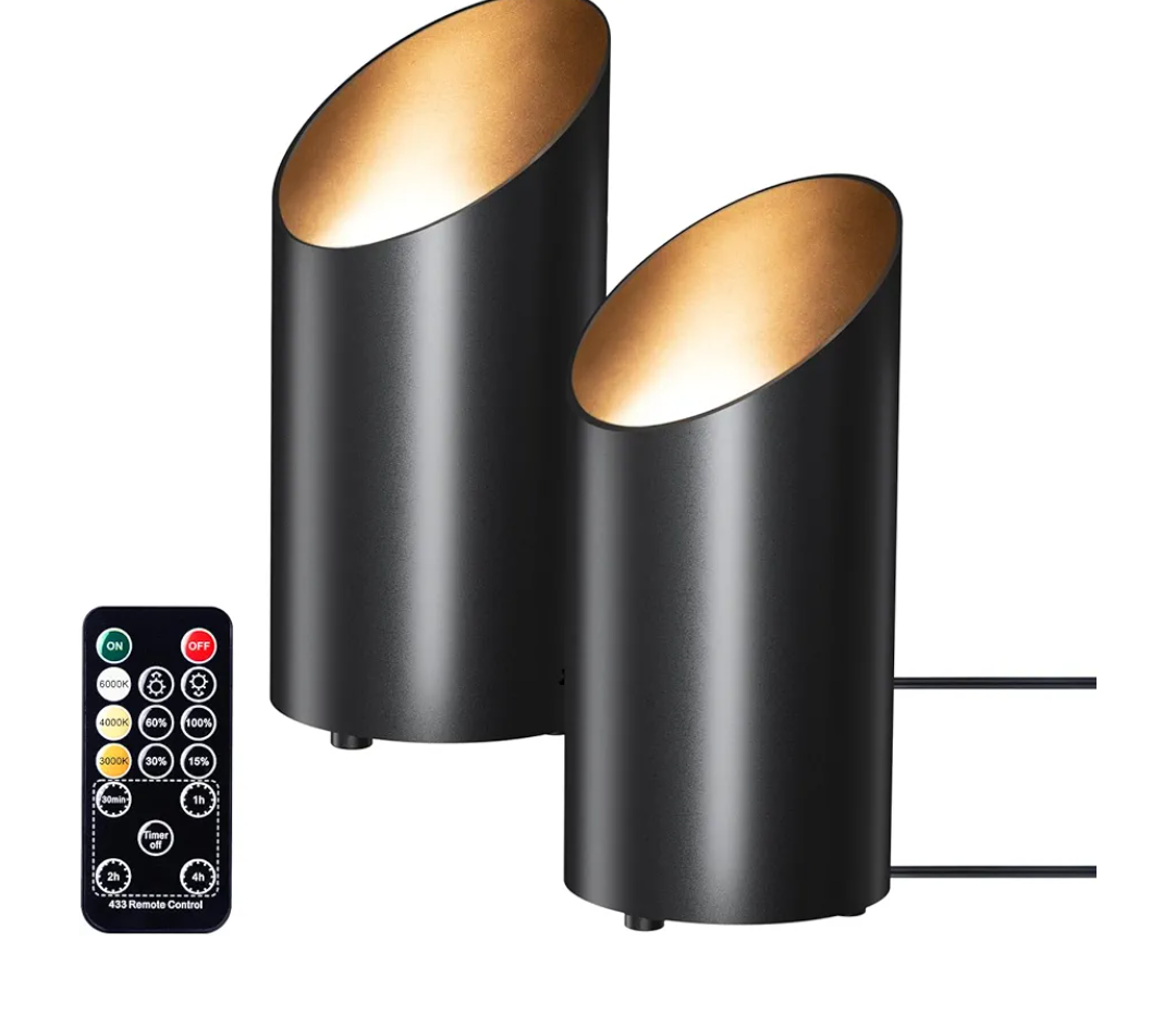 Brightown 2 Pack Uplights Indoor Floor Can Lights - 6000K LED Up Lights with Remote and Timer, 3 Color Temperatures and Dimmable Uplighting Spotlights for Dark Corner Sofa House Plant Picture