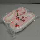 Cherry Slippers For Women Men Cozy Winter Warm Fuzzy Slippers House Slides Shoes Non Slip Cozy Home Bedroom Shoe (Pink), Size 5-6