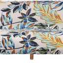 WOMACO Printed Futon Cover Stretch Sofa Bed Slipcovers Full Twin Queen Size Armless Couch Loveseat Protector Covers with Elastic Bottom for Living Room Bedroom Furniture (Rain Leaves, 63"-75") (Pattern #1)