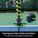 Furlihong 3807BH Tennis Ball Machine with Triangular Base, Adjustable Speeds, Oscillating Left&Right, Up&Down Swing Launch Port, for All Levels Training