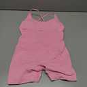 Women Strappy Backless Jumpsuits Tummy Control Bodycon Yoga Romper One Piece Workout Jumpsuit Shorts, Size Small