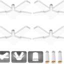 LED Garage Lights 4 Pack, 100W 10000LM 6500K E26/E27 Ceiling Light with 5 Adjustable Panels for Workshop, Basement, Warehouse