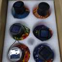 Solar Powered Wind Chimes Hummingbird Feeder with LED Light, Charming Hand-Blown Glass Bird Feeders for Outdoor, Leak-Proof, Ant & Bee Resistant, Perfect for Garden Decor (Ball, Multicolor)