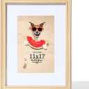 11x17 Picture Frame for Wall, Natural Wooden Frame 11 By 17 Poster Photo Frame with Real Glass,Display Pictures 9x15 with Mat or 11 x 17 Without,Art Frame,Perfect for Home Gifts
