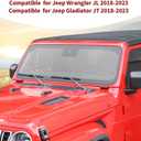 for Jeep JL Windshield Hinge Trim Cover for Jeep Wrangler JL JLU Gladiator JT 2018-Present Matte Black Exterior Accessories 2pcs