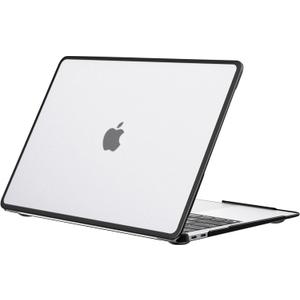 BlueSwan Anti-Cracking Case for MacBook Air 13 inch, M1 Chip 2018-2020 Model A2337 A2179 A1932, Drop Protection Soft TPU Bumper PC Base for Air 13.3 inch, Frosted Clear