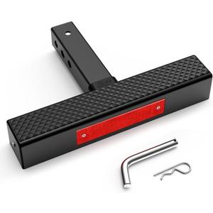 Eapele Hitch Step for 2 Inch Receiver, with Safety Reflectors, Universal Anti Slip Bumper Guard, 600lbs Maximum Load, for Trailer Tow Truck Pickup SUV Pickup Van RV