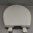 Bemis Aurora Slow Close Toilet Seat, Easy Clean Hinges and Adjustable Perfect Fit Plastic Seat, Made in USA, Round, Biscuit