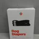 Pet Parents Washable Dog Diapers (3pack) + Extenders of Durable Doggie Diapers, Premium Dog Diapers Female & Male (Large, Black) (Large (19-27"))